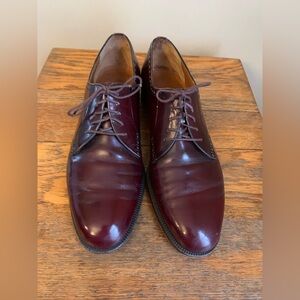Salvatore Ferragamo Mens Dress Shoes Size 9 Brown Mahogany Oxford